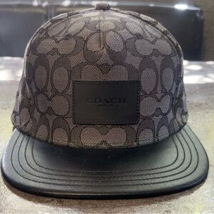 Coach Black and Gray Patterned Cap